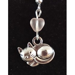 Snuggly Cat Pendant Earrings