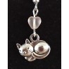 Snuggly Cat Pendant Earrings