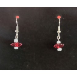 Ruby Red Dangle Earrings