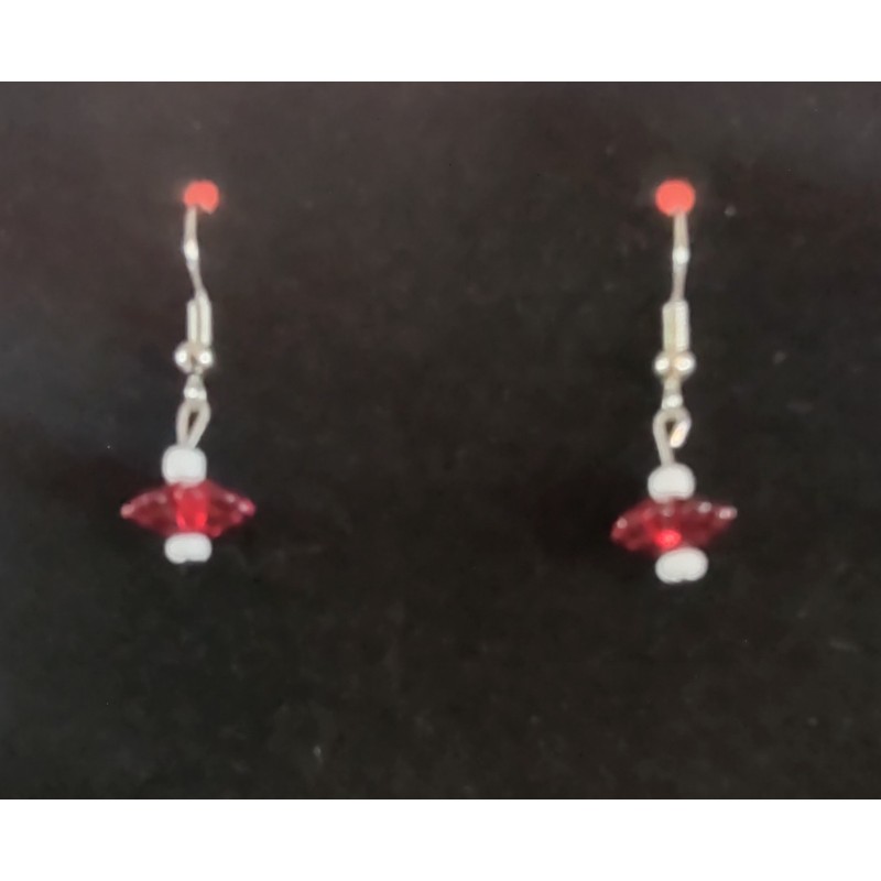 Ruby Red Dangle Earrings