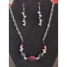 Fun Funky Stone Necklace and Earring Set